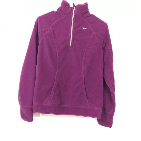 Nike Tops - Nike Fit Therma Fleece 1/4 Zip Purple Athletic Top